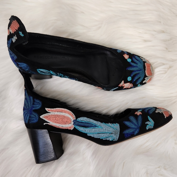 Rebecca Minkoff Shoes - Rebecca Minkoff Bridget Too Women’s Embroidered Pumps Size 6.5 6 1/2 Boho Chic